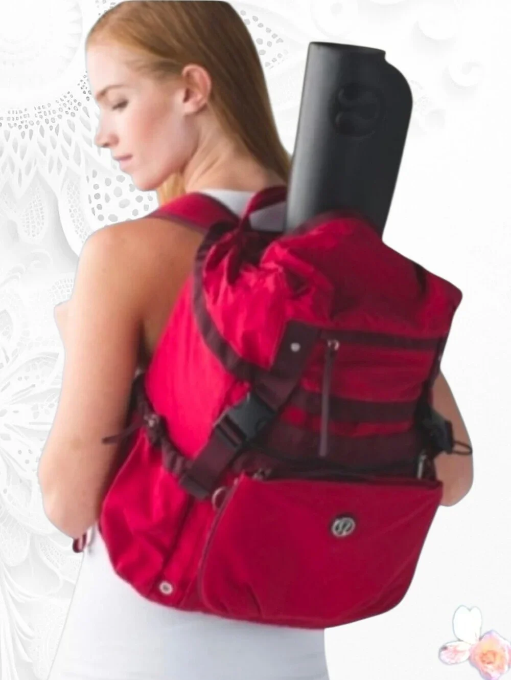Lululemon Rucksack Yogini Traveling Backpack Bumble Berry Bordeaux Drama 1P